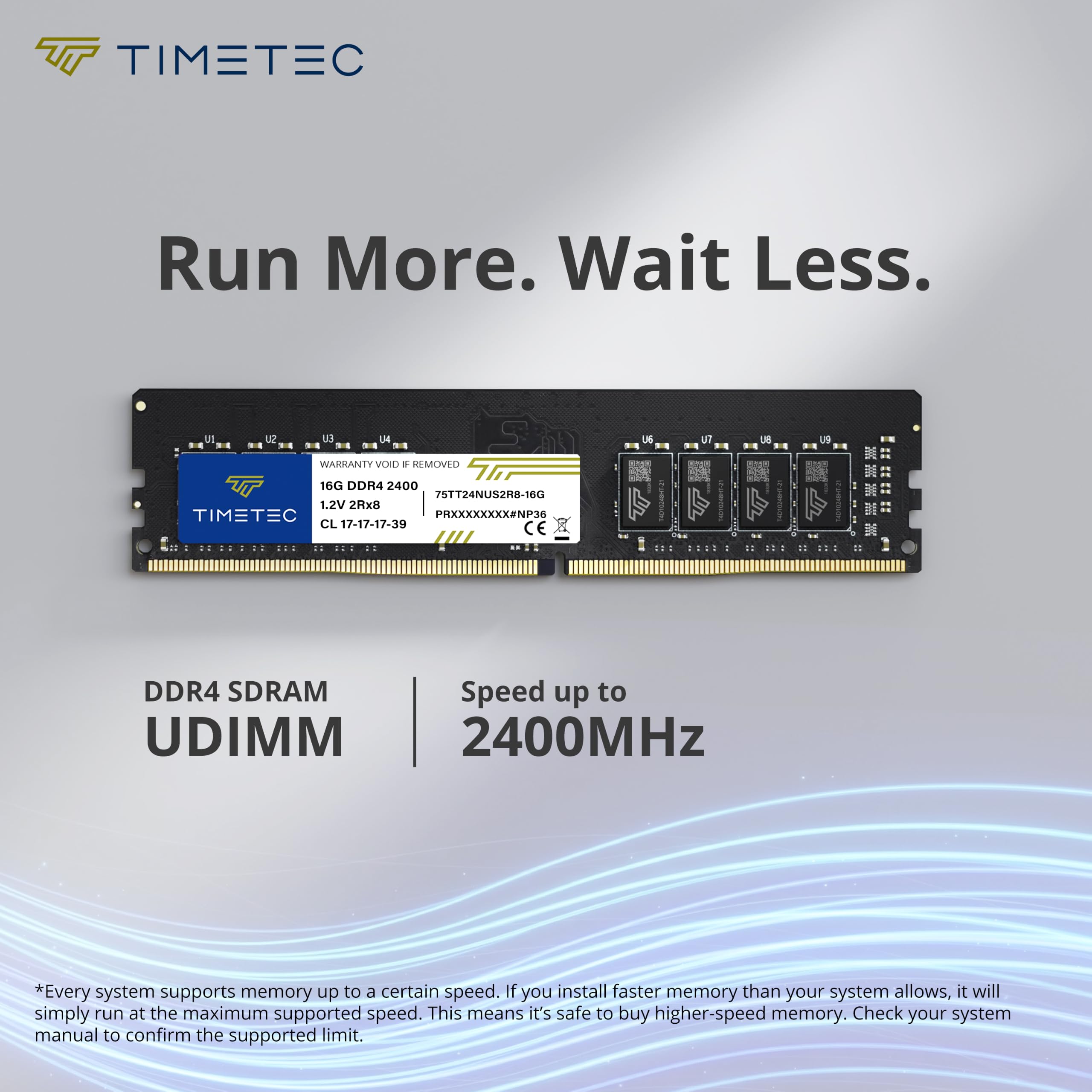 Timetec Kit de 32 GB (2 x 16 GB) DDR4 2400 MHz PC4-19200 Não-ECC